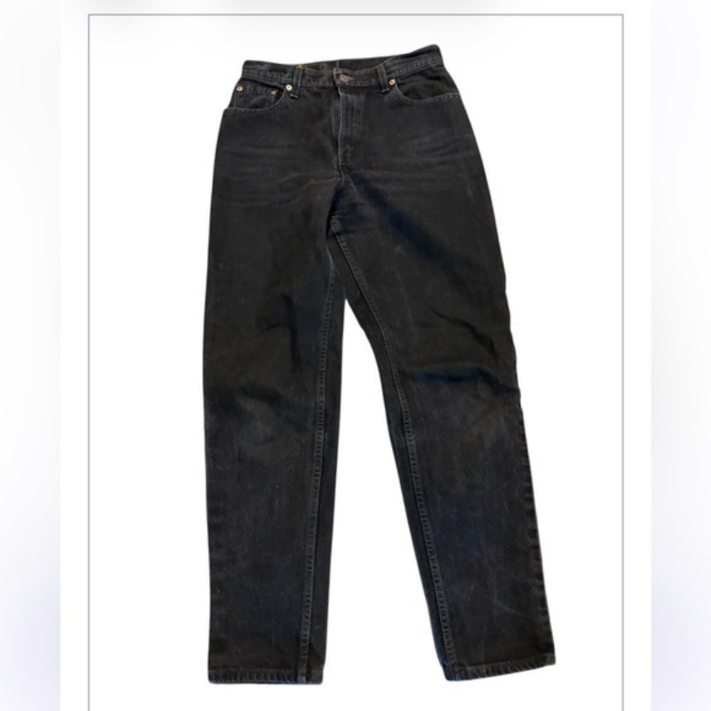 Levi’s 100% COTTON  550 RELAXED FIT TAPERED LEG Black Charcoal 10 Regular